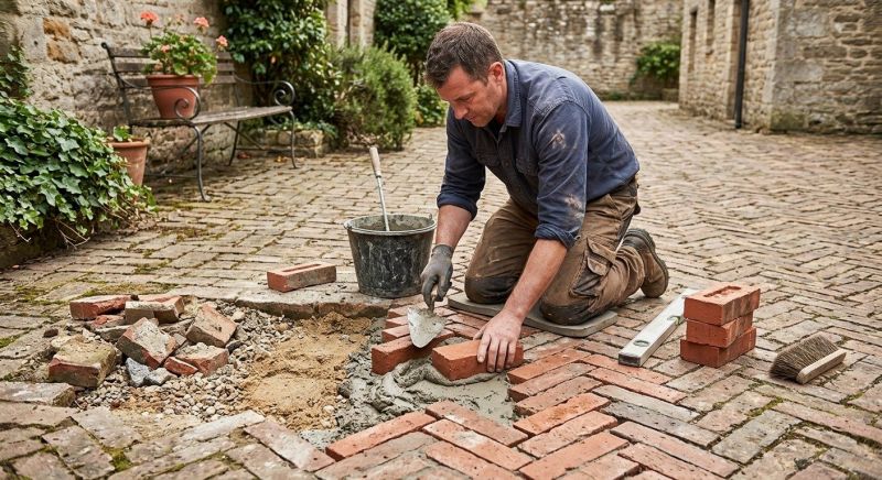 Brick Flatwork Repair in La Habra, CA