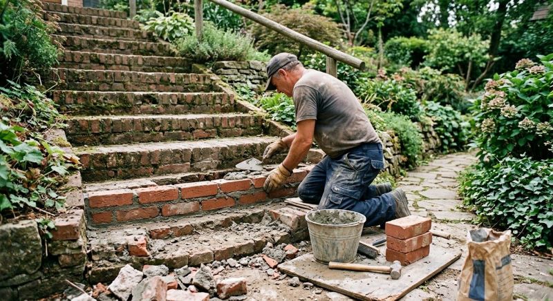 Brick Stairs Repair in Los Alamitos, CA