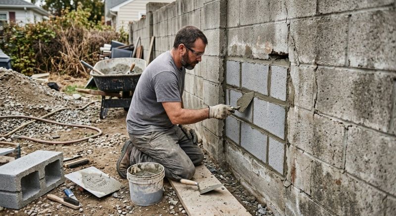 Cinder Block Wall Repair in Hacienda Heights, CA