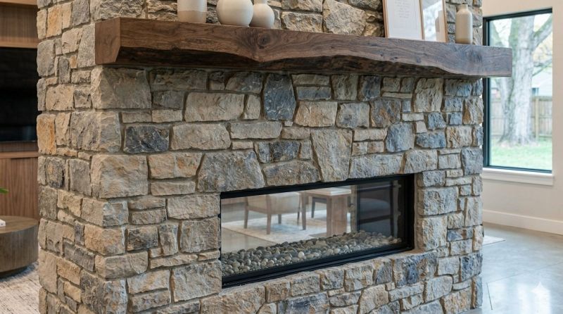 Stone Chimney Installation in La Canada Flintridge, CA