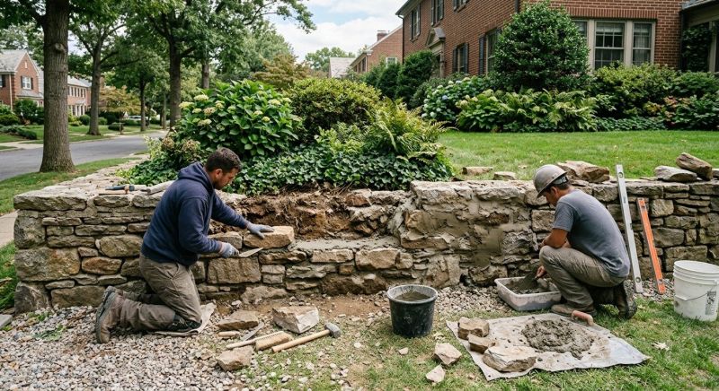 Stone Wall Repair in Duarte, CA