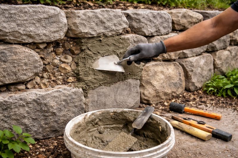 Stone Wall Repair in El Monte, CA