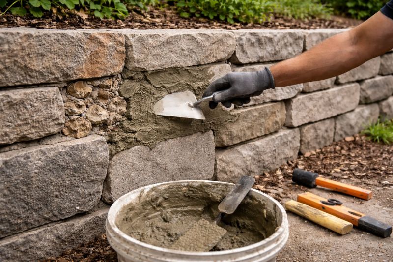 Stone Wall Repair in Garden Grove, CA